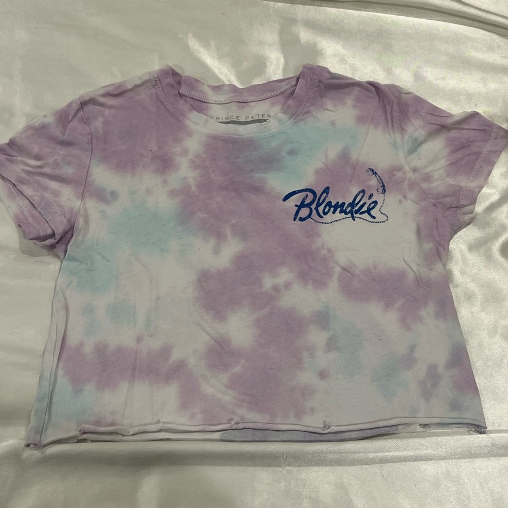 Prince Peter Collection x Blondie Pastel Tie Dye Cropped Graphic Tee